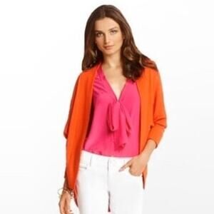 Lilly Pulitzer Cabrina Open Front Pointelle Knit Cardigan Sweater XS/S